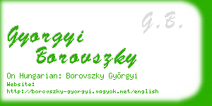 gyorgyi borovszky business card